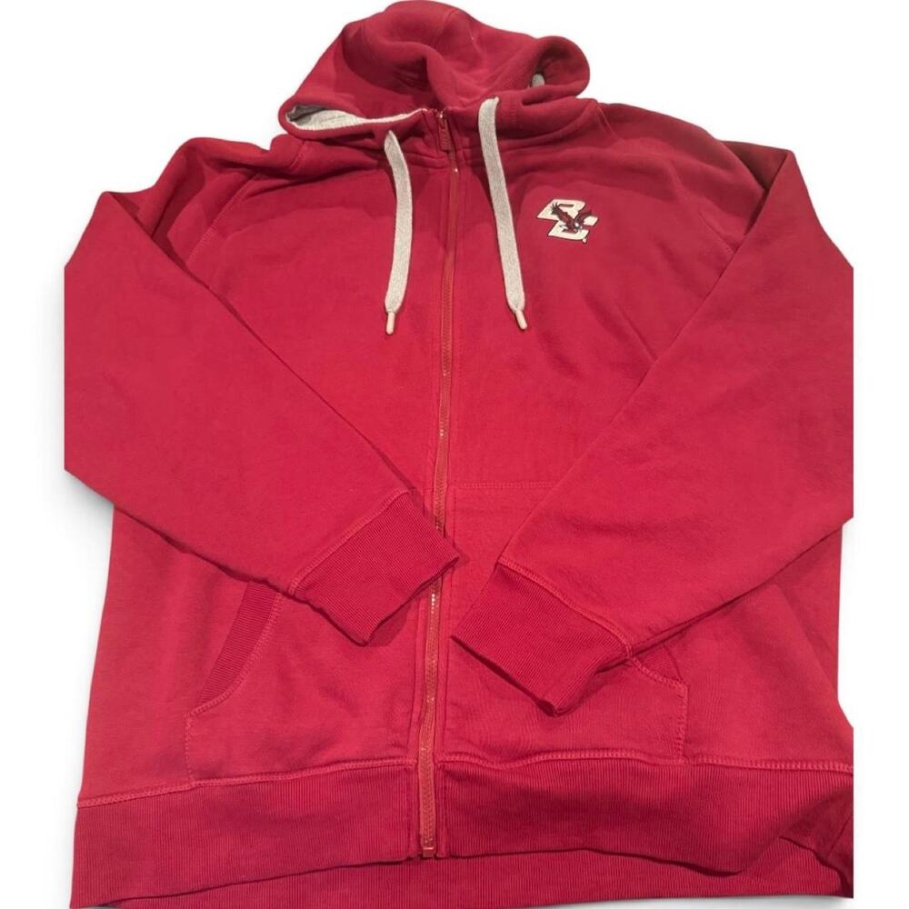Boston College Eagles Antigua Full Zip Hoodie Men’s 2XL Red NCAA Embroidered